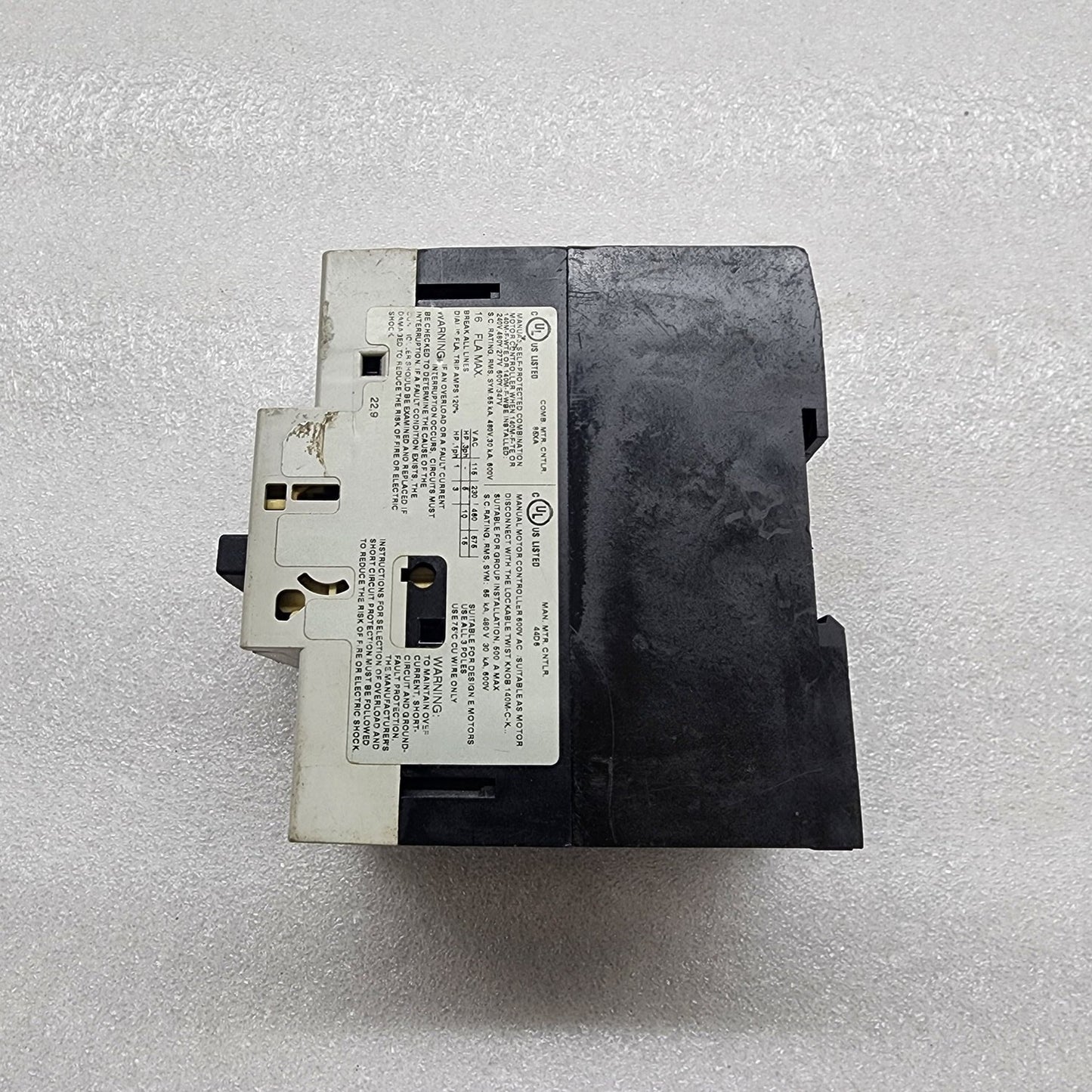 ALLEN BRADLEY CAT 140M-F8E-C16 MOTOR PROTECTION CIRCUIT BREAKER 10-16A