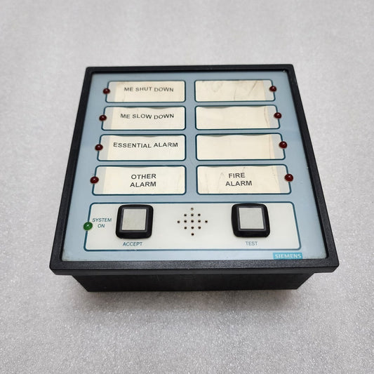 SIEMENS 93.0.311 SHIP ALARM PANEL CONTROL SYSTEM REV B CRACK ON BACK OF BODY