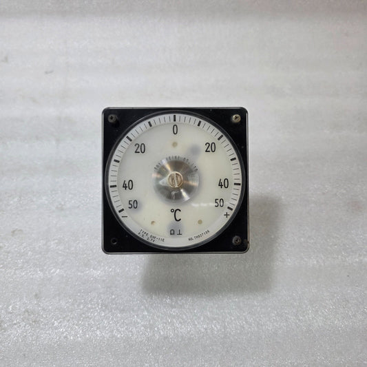 TOYO KEIKI DVF-11E ANALOG TEMPERATURE GAUGE 0–50°C PANEL METER | F.S. 2.7V