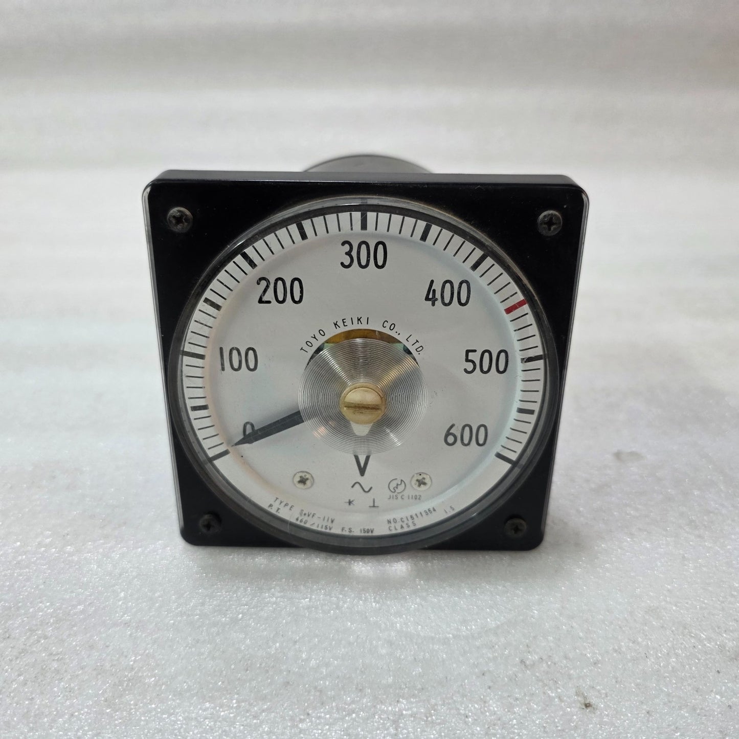 TOYO KEIKI SEVF-11V ANALOG AC VOLTMETER 0–600V PANEL METER | PT 460/115V