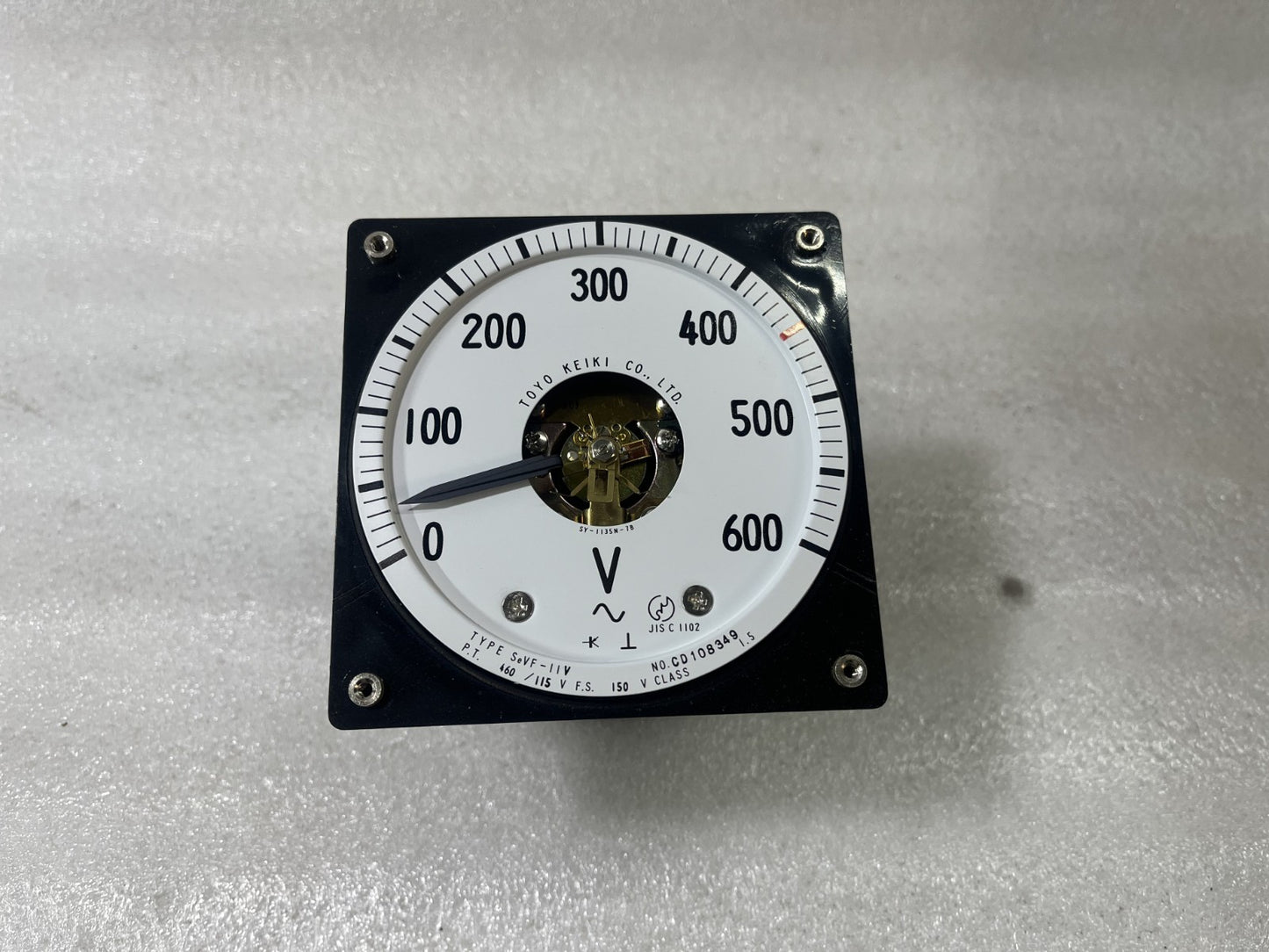 TOYO KEIKI SEVF-11V ANALOG AC VOLTMETER 0–600V PANEL METER | PT 460/115V