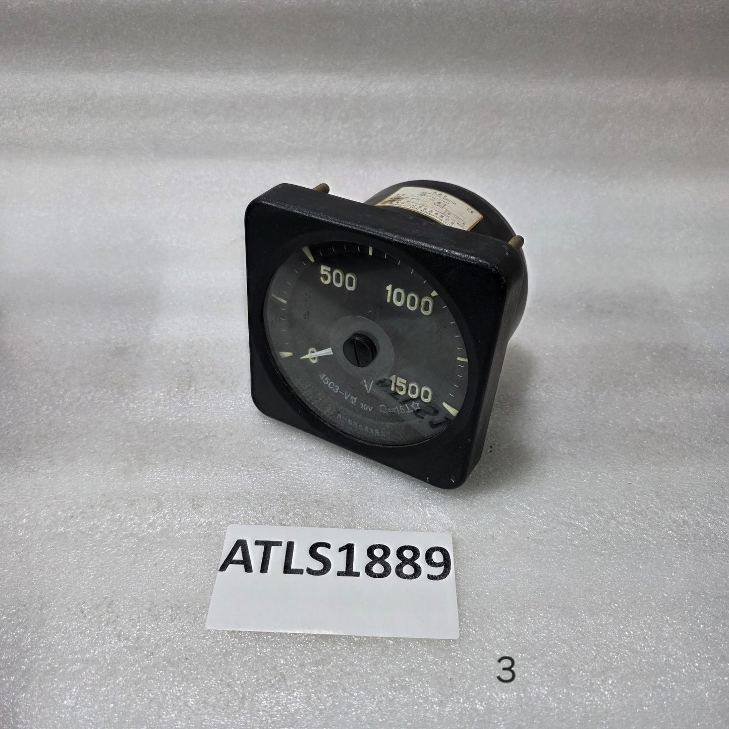 SHANGHAI ZI YI MARINE 45C3-V ANALOG VOLTMETER PANEL METER 0–1500V | 10V INPUT