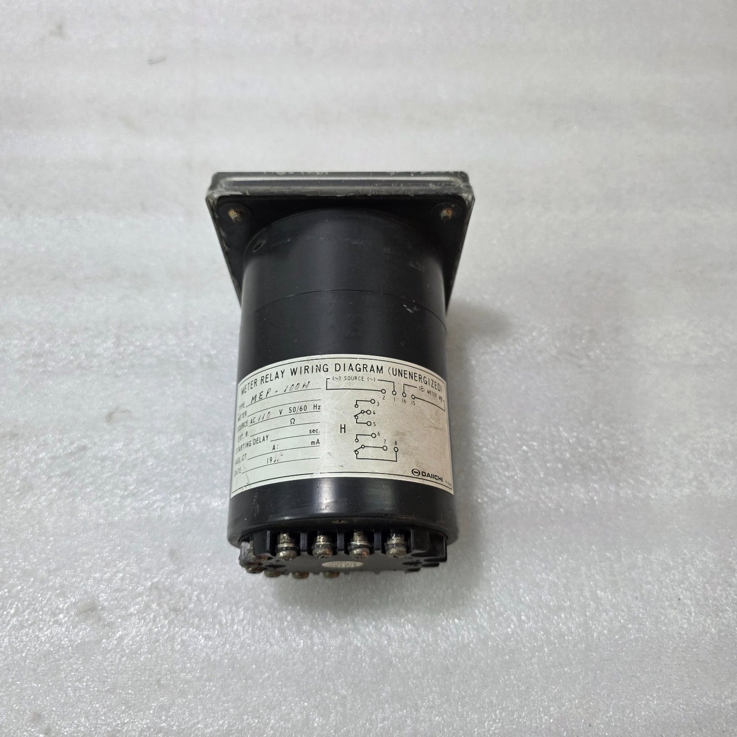 DAIICHI MEP-100N ANALOG MEGOHMMETER PANEL METER MΩ INSULATION RESISTANCE GAUGE