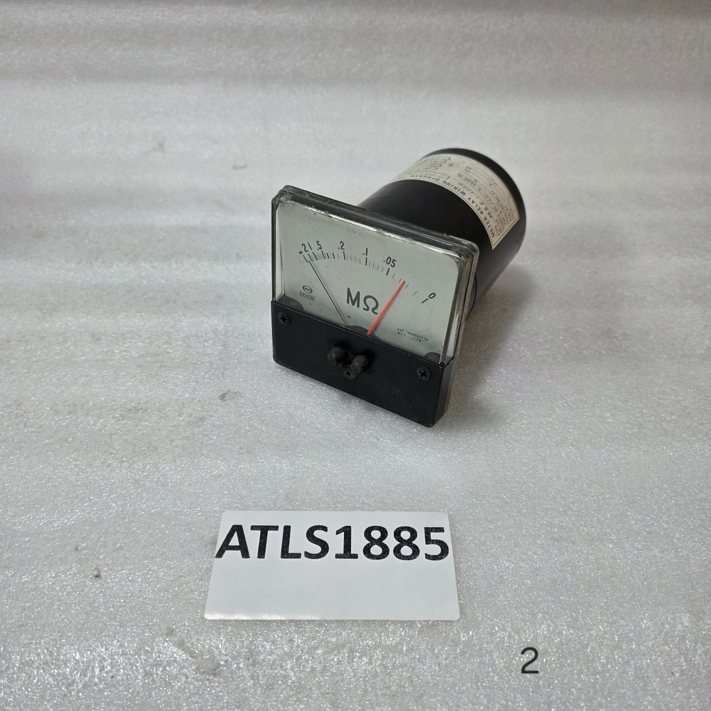 DAIICHI MEP-100N ANALOG MEGOHMMETER PANEL METER MΩ INSULATION RESISTANCE GAUGE