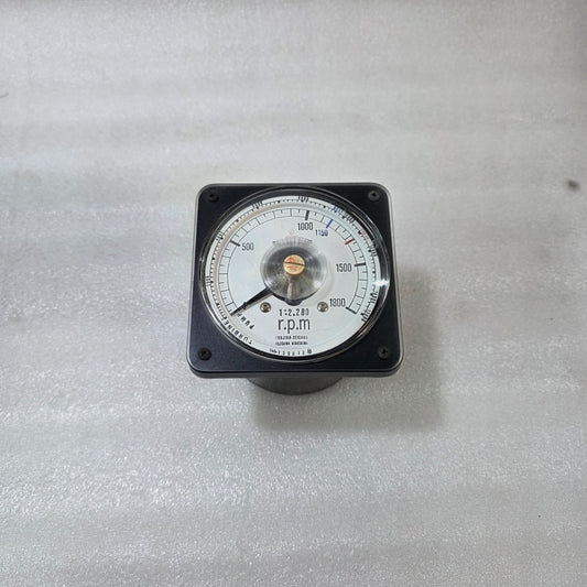 TSUJIDO-SEISAKU BALLAST PUMP RPM METER 0–1800 R.P.M RATIO 1:2.280  TACHOMETER