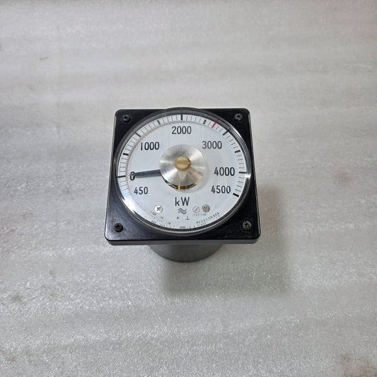 TOYO KEIKI EVF-11N ANALOG KILOWATT METER 0–4500 KW 3-PHASE POWER PANEL METER 115