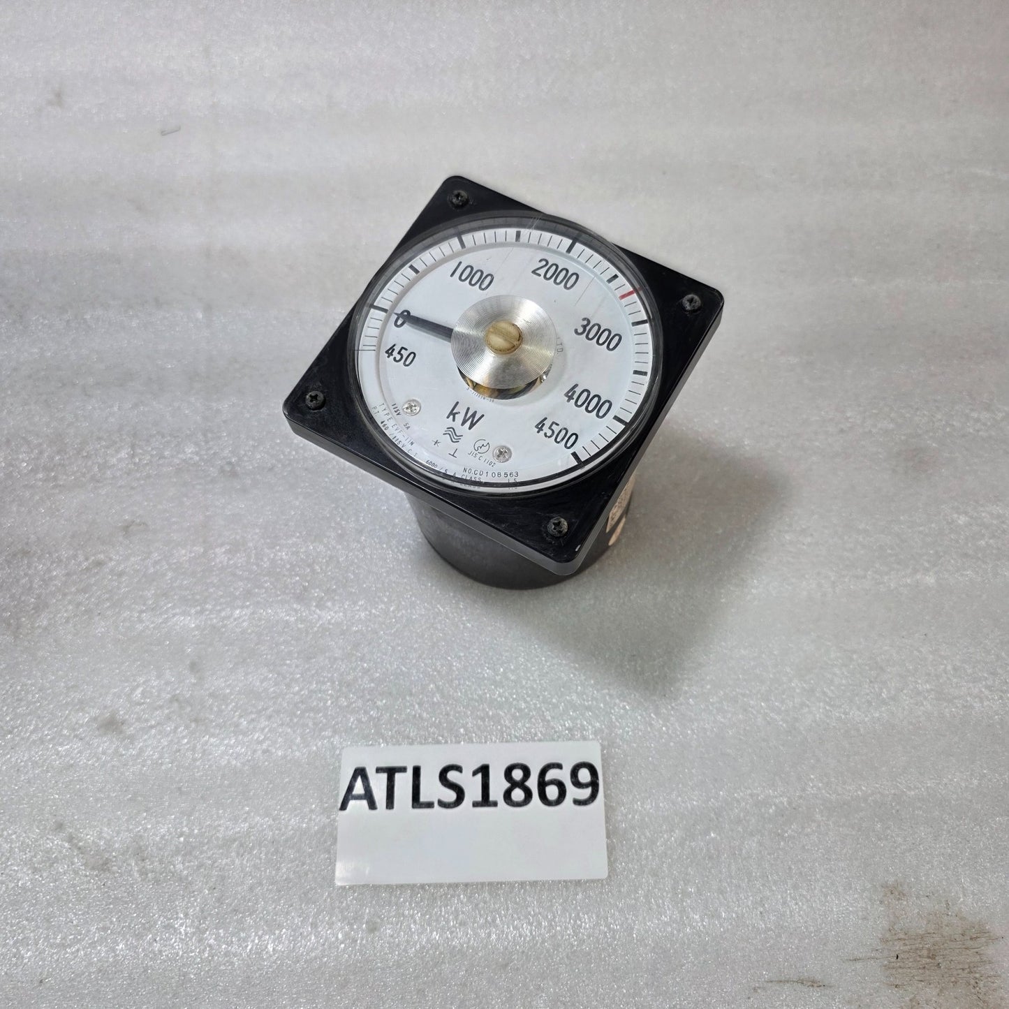 TOYO KEIKI EVF-11N ANALOG KILOWATT METER 0–4500 KW 3-PHASE POWER PANEL METER 115