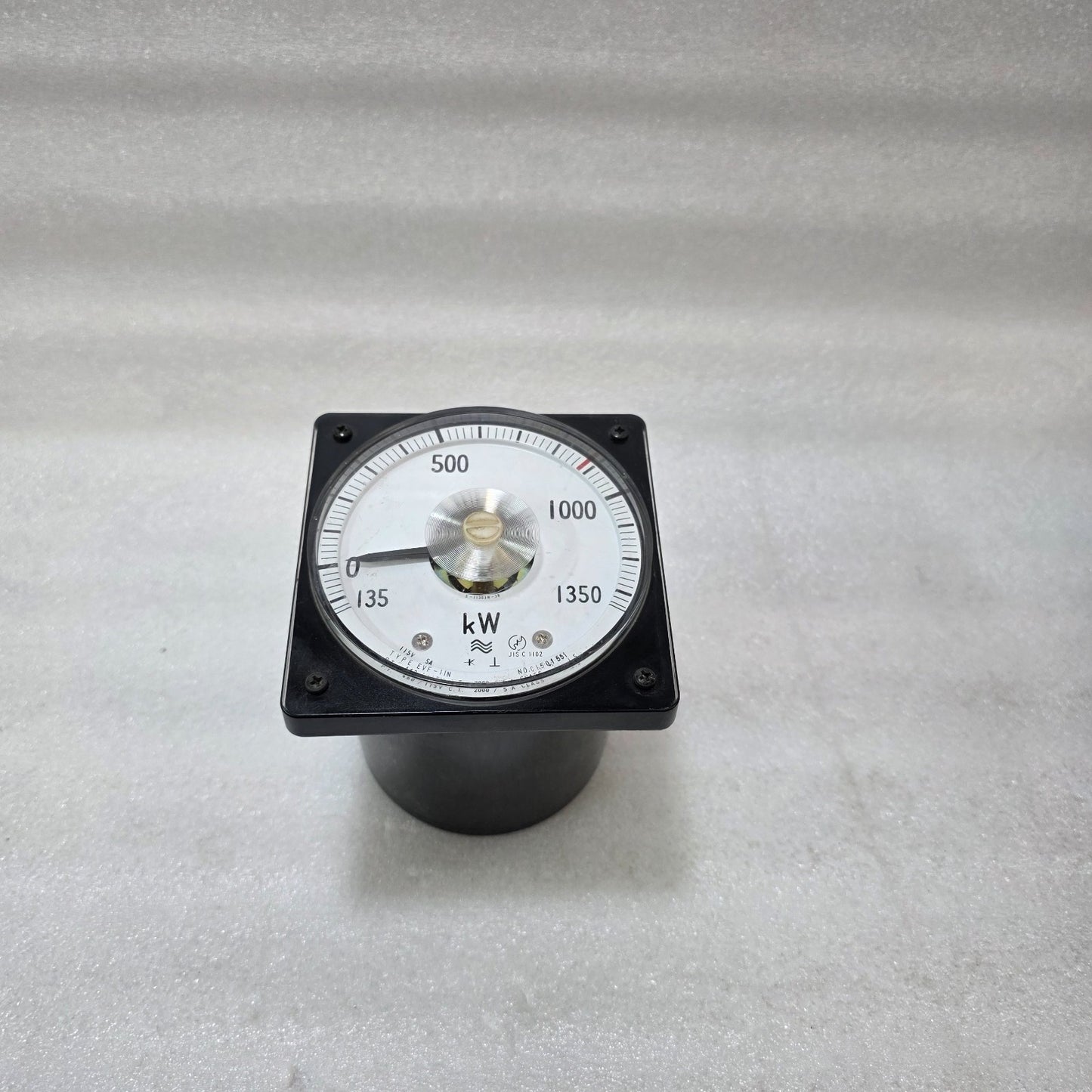 TOYO KEIKI EVF-11N ANALOG KILOWATT PANEL METER 0–1350 KW VT 460/115V CT 2000/ 5A