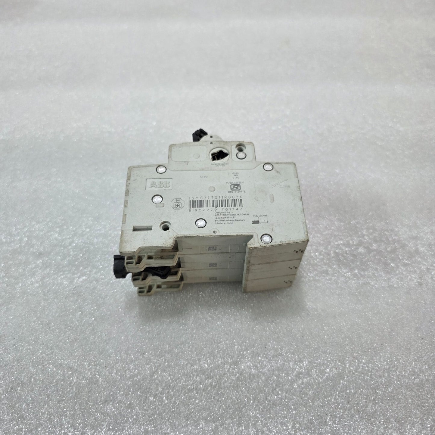 ABB SH203M C2 MCB 2A THREE POLE MINIATURE CIRCUIT BREAKER 400V 10KA