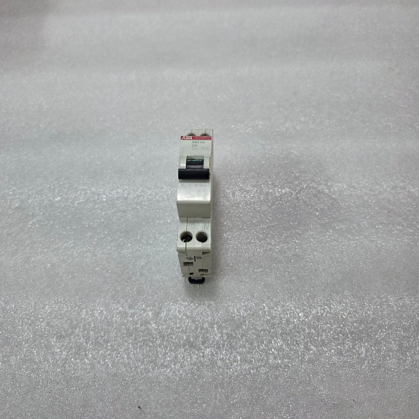 ABB S941N C6 MCB 6A SINGLE POLE + NEUTRAL MINIATURE CIRCUIT BREAKER 230V 4.5KA