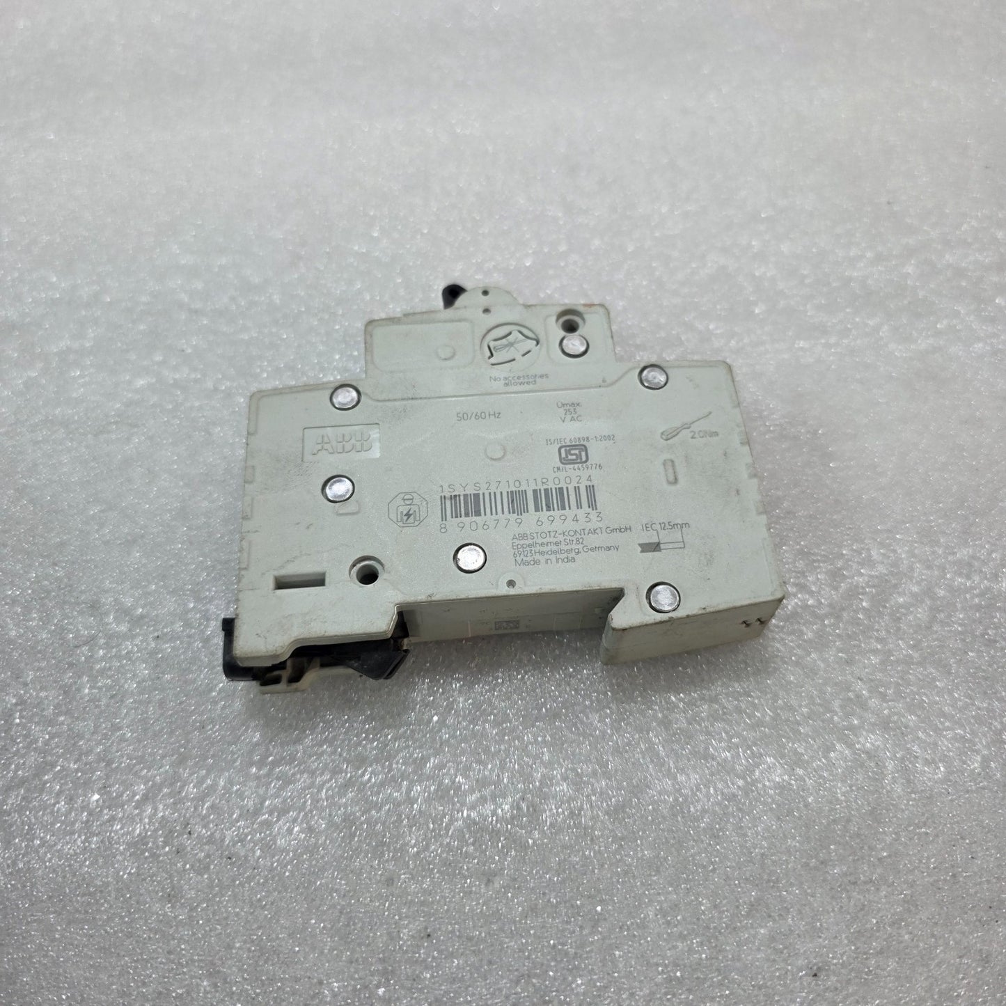 ABB SH201M C2 SINGLE POLE MINIATURE CIRCUIT BREAKER MCB 2A 230/400V 10KA