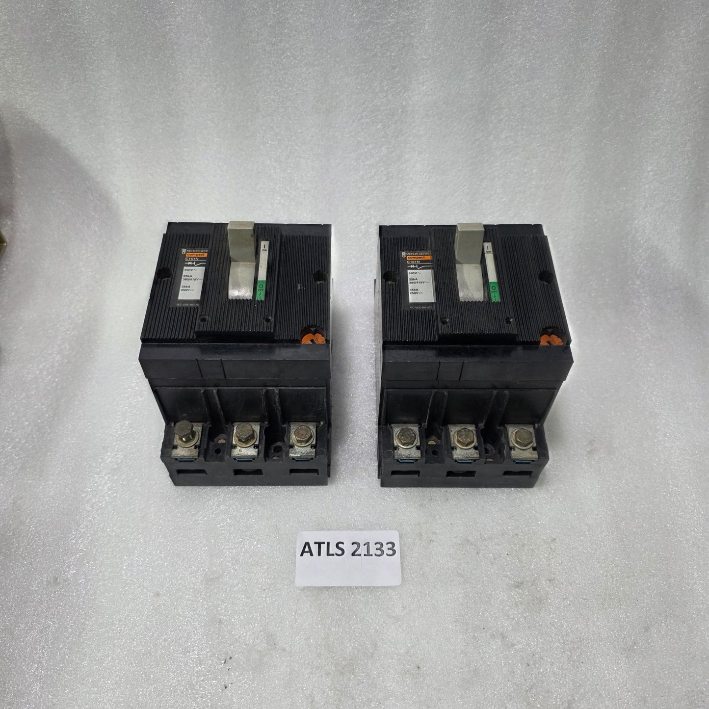 MERLIN GERIN COMPACT C161N MCCB 125A 3 POLE MOLDED CASE CIRCUIT BREAKER 690V