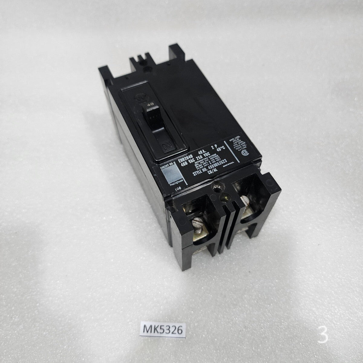WESTINGHOUSE EHB2040 2-POLE CIRCUIT BREAKER 40A