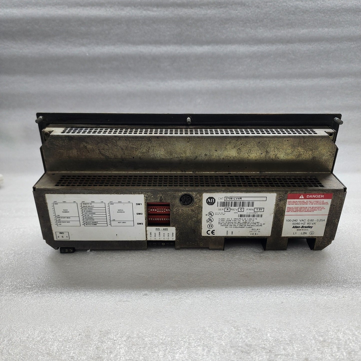 ALLEN BRADLEY CAT 2706-LV4R DATALINER MESSAGE DISPLAY