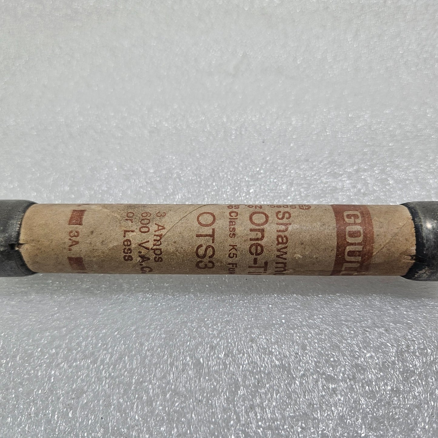 GOULD SHAWMUT OTS3 ONE-TIME CLASS K5 CARTRIDGE FUSE 3A 600VAC INDUSTRIAL FUSE