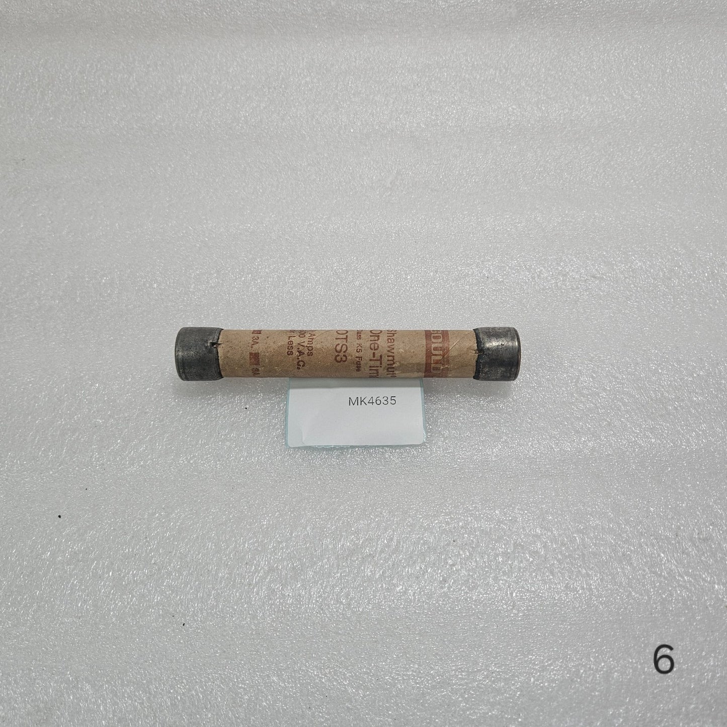 GOULD SHAWMUT OTS3 ONE-TIME CLASS K5 CARTRIDGE FUSE 3A 600VAC INDUSTRIAL FUSE
