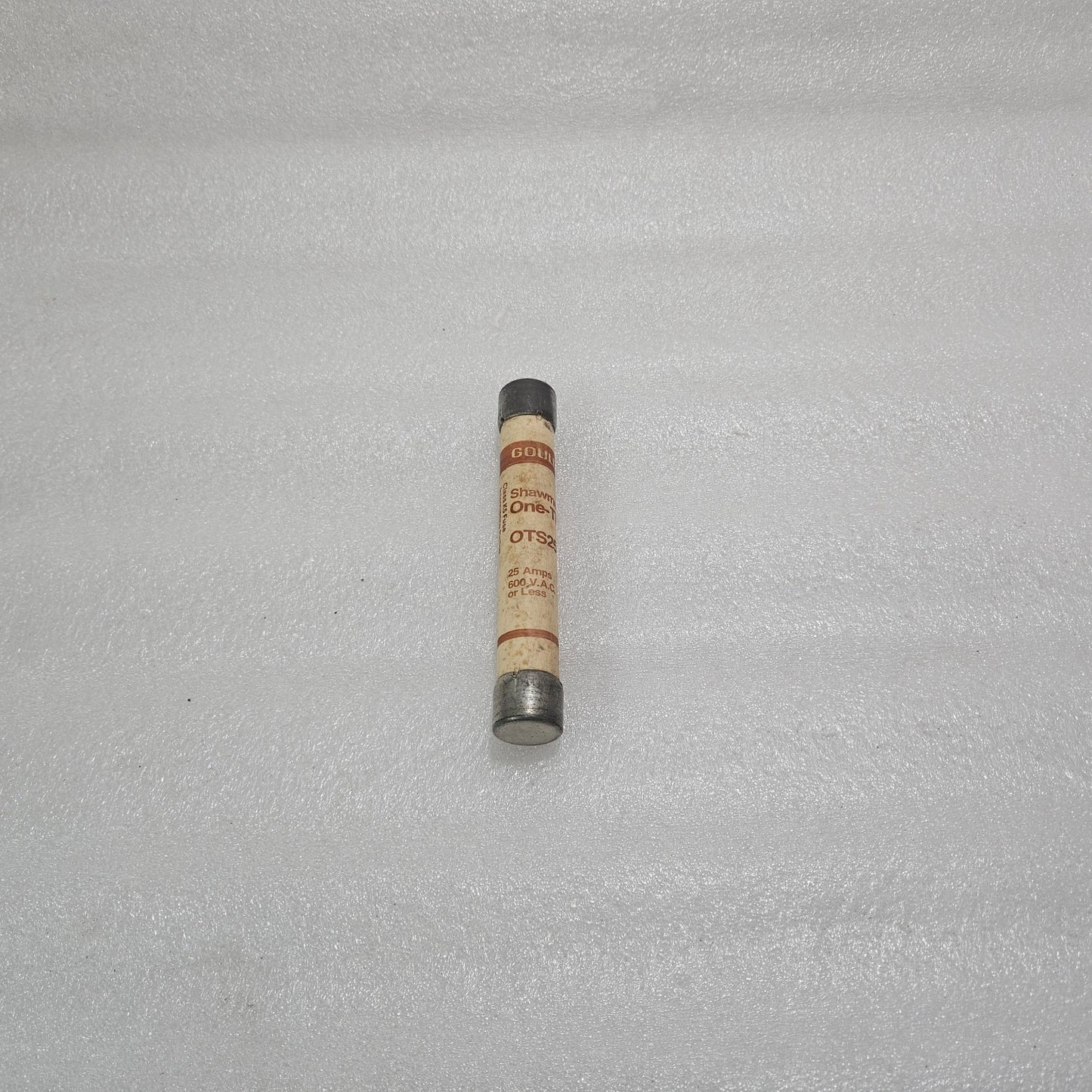GOULD SHAWMUT OTS25 ONE-TIME CLASS K5 FUSE 25A 600VAC INDUSTRIAL CARTRIDGE FUSE