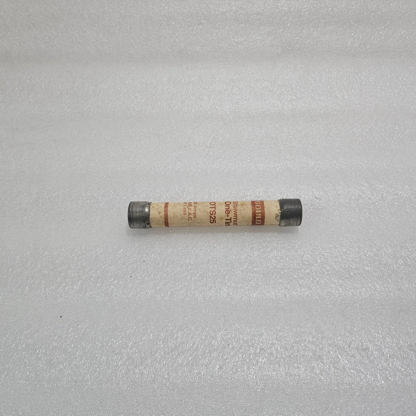 GOULD SHAWMUT OTS25 ONE-TIME CLASS K5 FUSE 25A 600VAC INDUSTRIAL CARTRIDGE FUSE