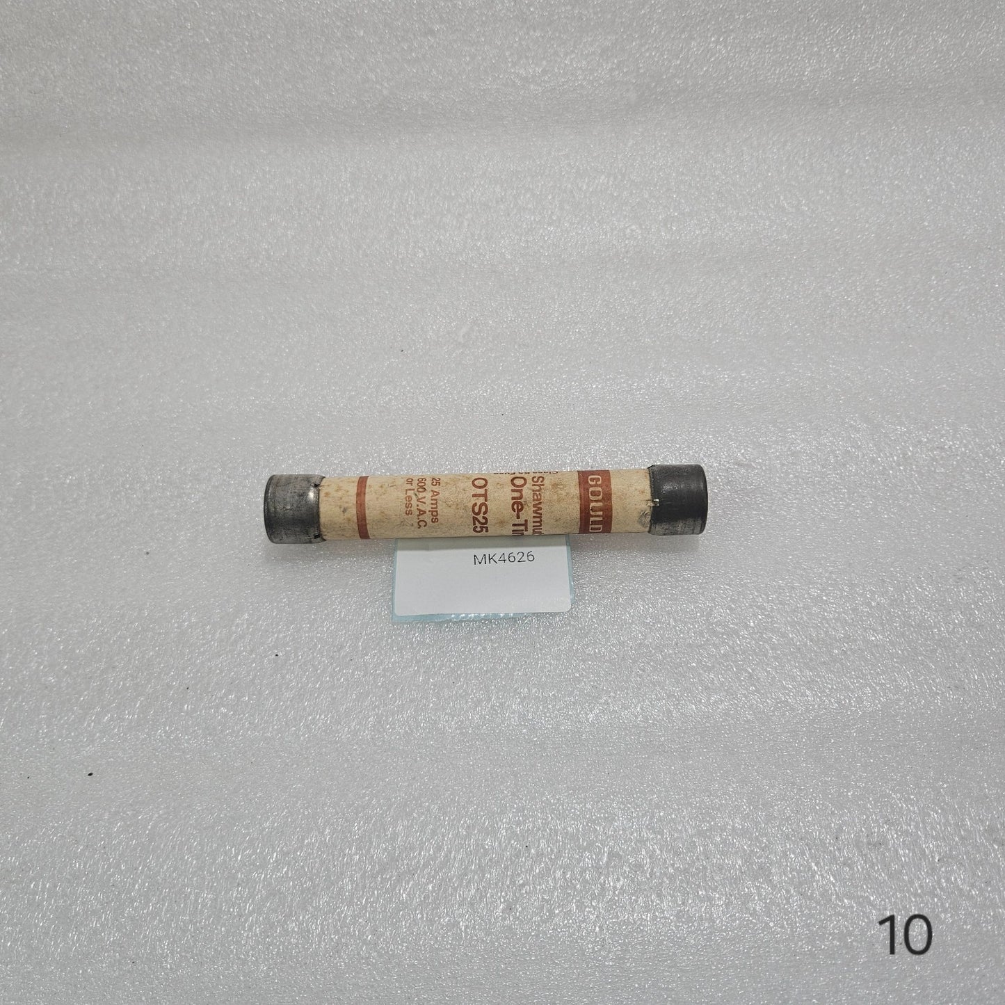 GOULD SHAWMUT OTS25 ONE-TIME CLASS K5 FUSE 25A 600VAC INDUSTRIAL CARTRIDGE FUSE
