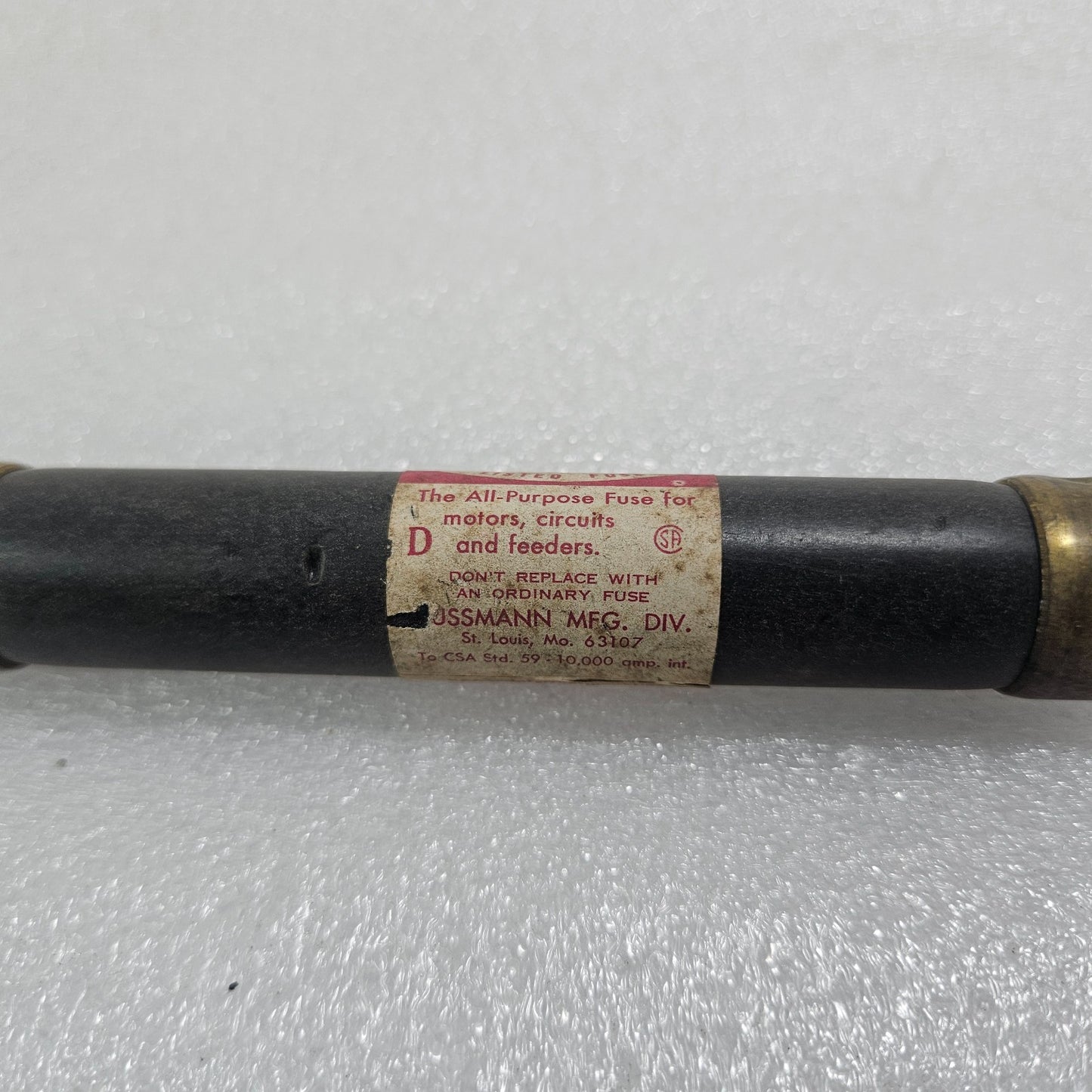 BUSSMANN FUSETRON FRS-2½ DUAL ELEMENT TIME DELAY FUSE 2.5A 600V CLASS RK5 CARTRI