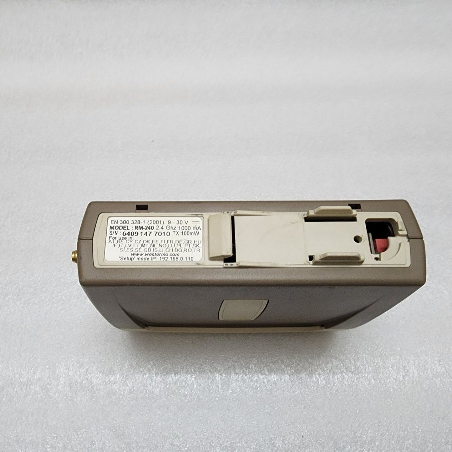 WESTERMO RM-240 WIRELESS INDUSTRIAL ETHERNET SWITCH 9-30VDC WITHOUT ANTENNA