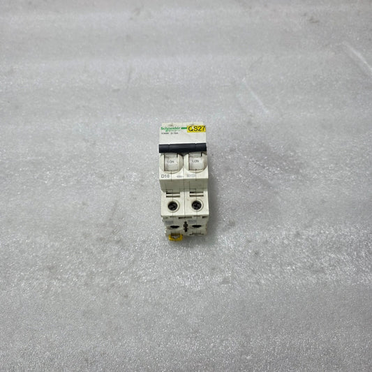 S ELECTRIC IC65N D16A 2 POLE MCB CIRCUIT BREAKER 16A 6KA 400V