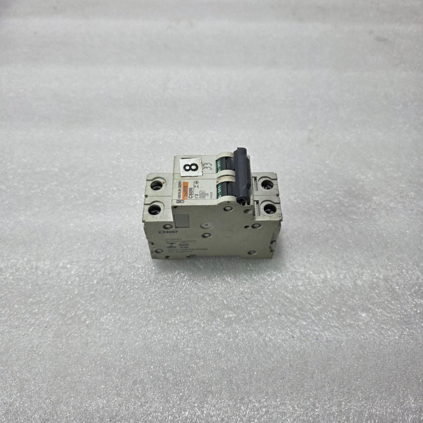 MERLIN GERIN MULTI 9 C60N C3 DOUBLE POLE MCB 3A 400V 6KA CIRCUIT BREAKER