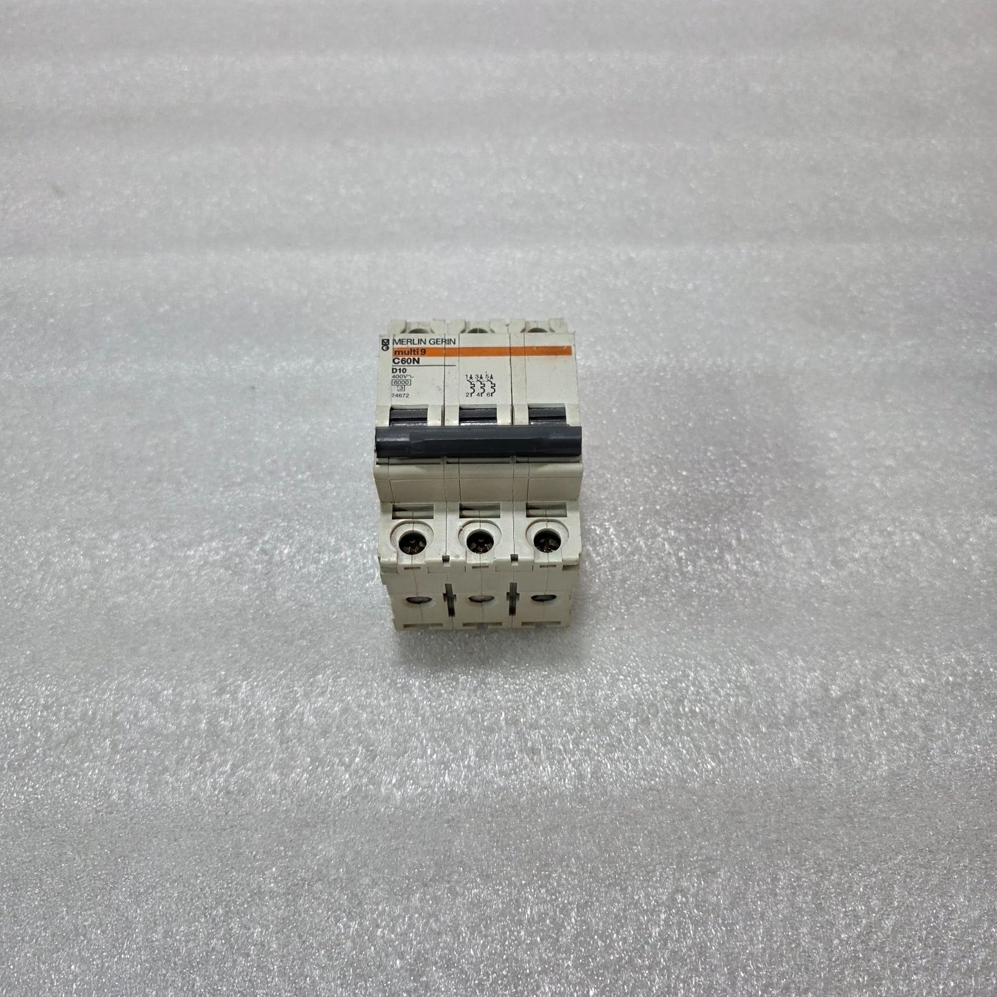 MERLIN GERIN MULTI 9 C60N D10 3 POLE MINIATURE CIRCUIT BREAKER MCB 10A 400V 6KA