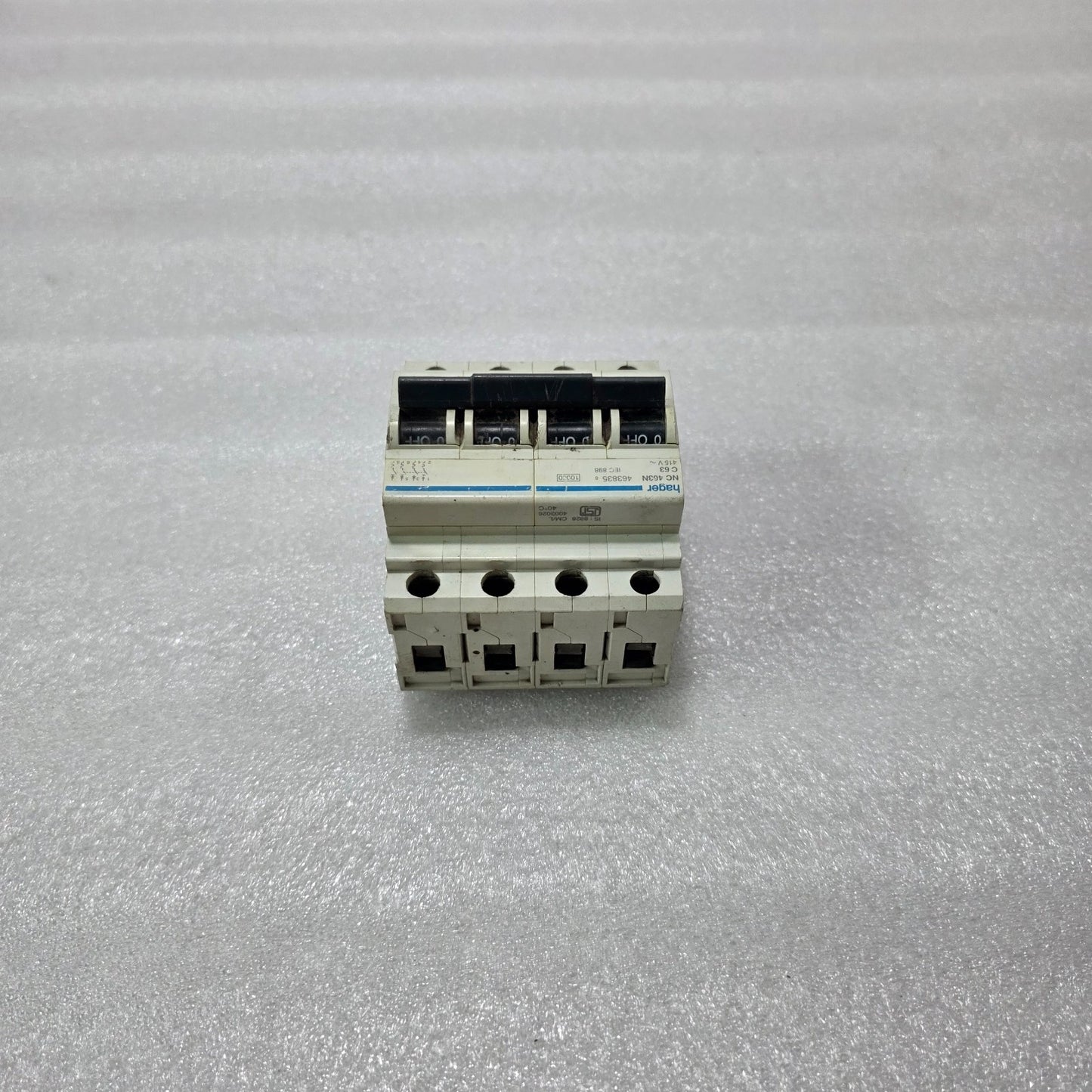HAGER NC463N C63 63A 4 POLE MCB 415V 10KA MINIATURE CIRCUIT BREAKER (MCB)