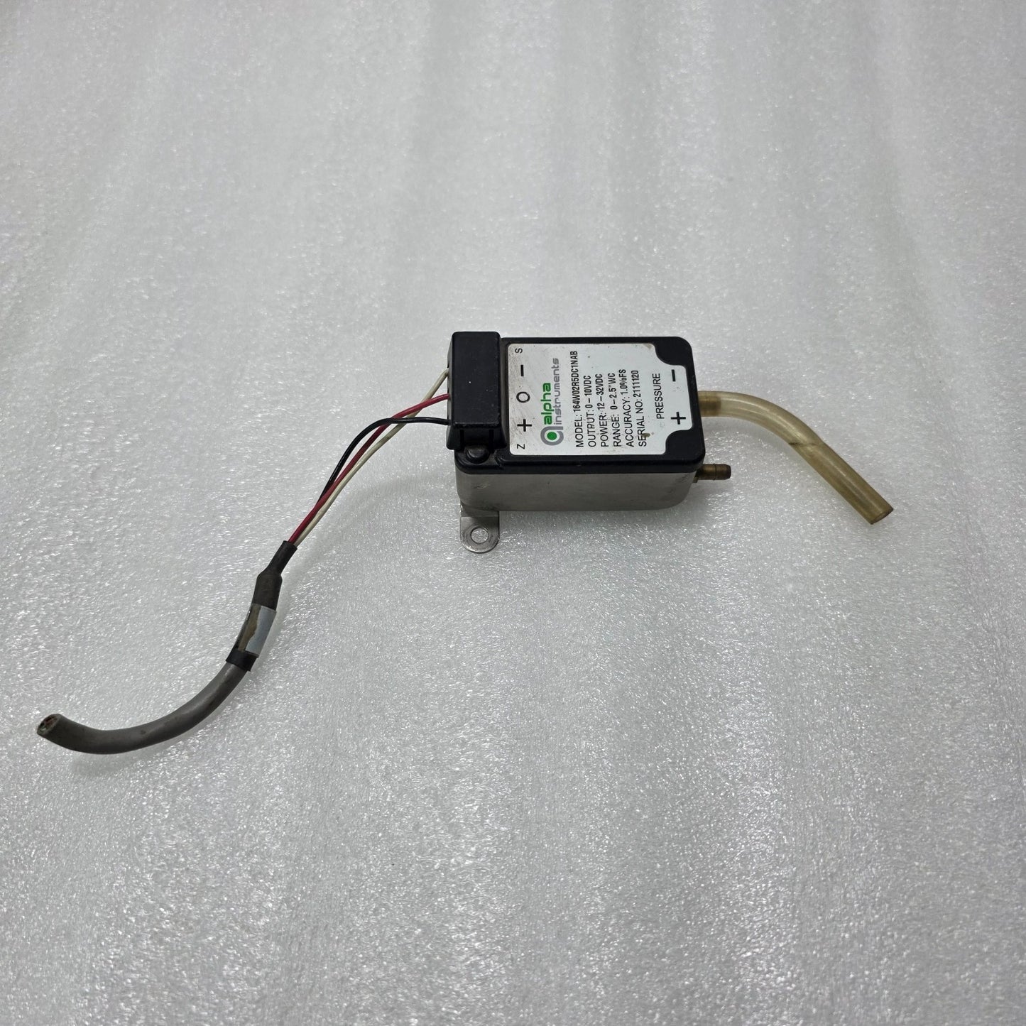 ALPHA INSTRUMENTS 164W02R5DC1NAB PRESSURE TRANSMITTER | 0–10V OUTPUT | 0–2.5" WC