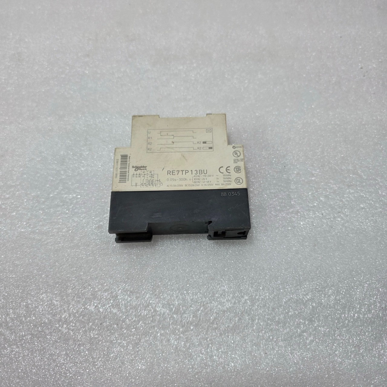 RE7TP13BU MULTI-RANGE TIME DELAY RELAY (0.05S–300H, 110–240VAC/24-42-48VAC-DC
