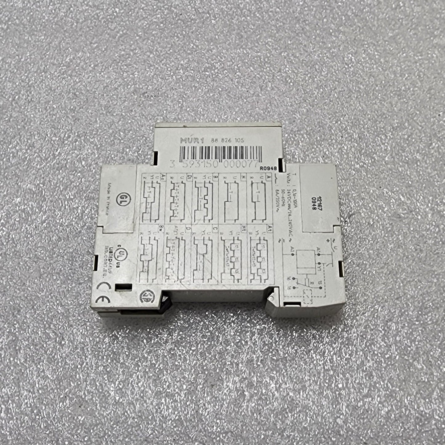 CROUZET MUR1 TIMER RELAY 88826105 24VDC/24-240VAC