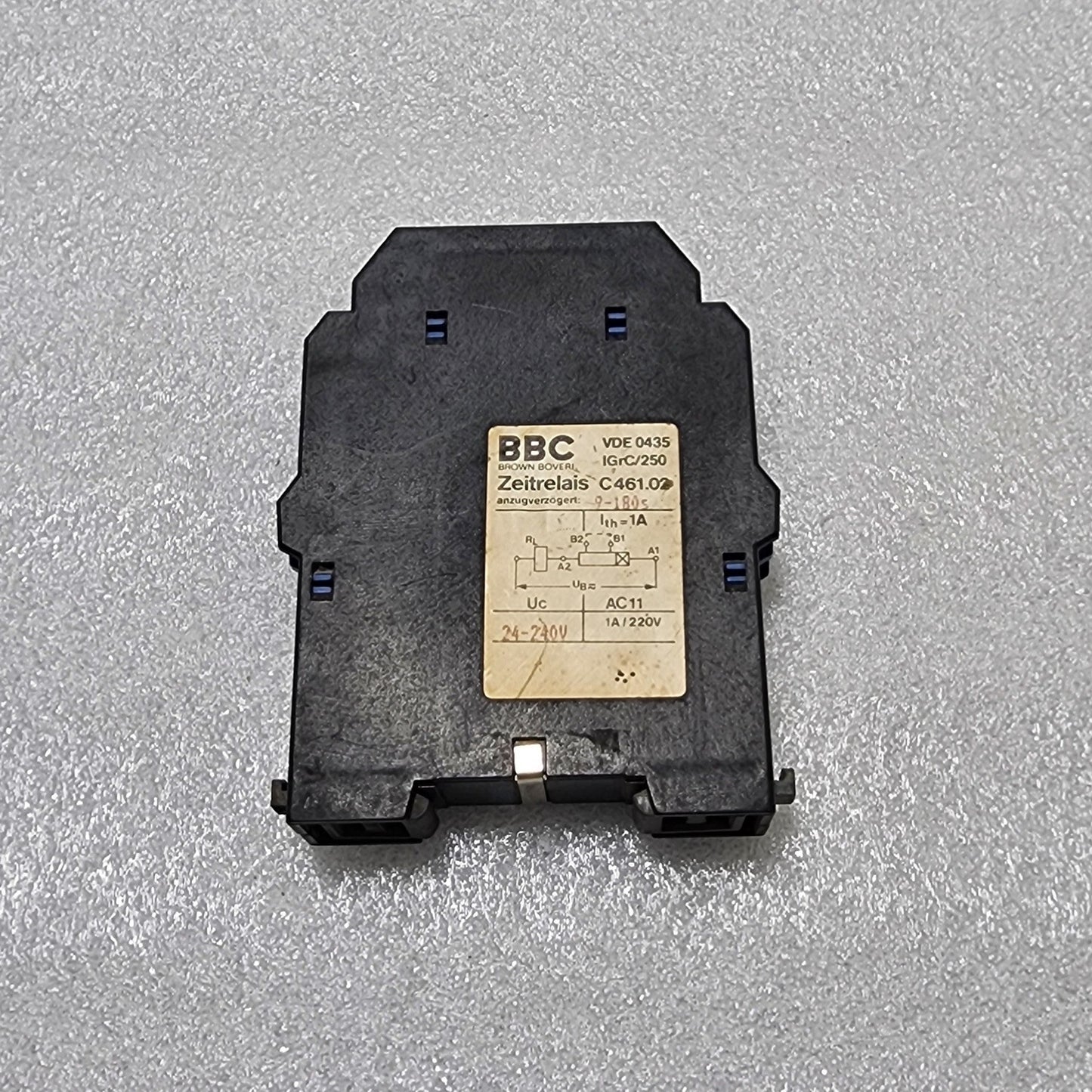 BBC C461.02 TIMER RELAY 9-180S
