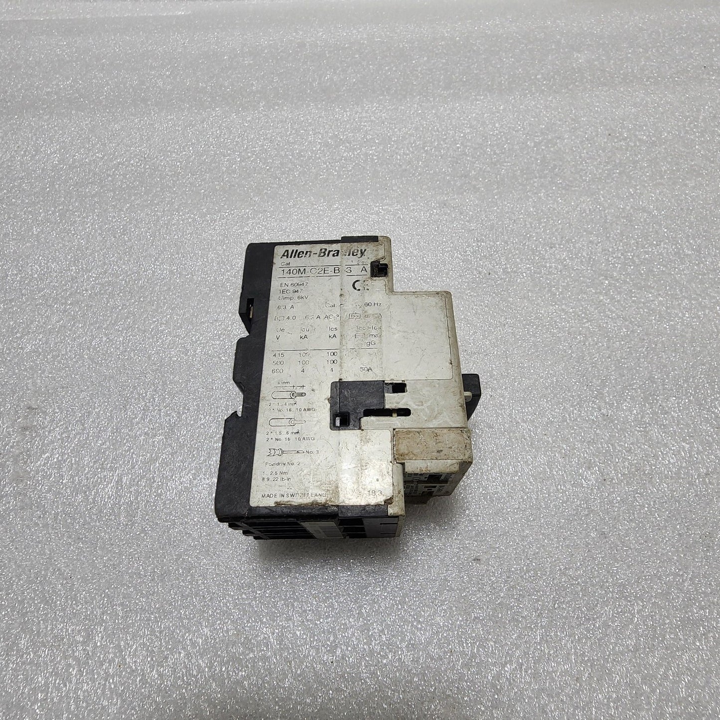 ALLEN BRADLEY CAT 140M-C2E-B63 SER A MOTOR CIRCUIT BREAKER