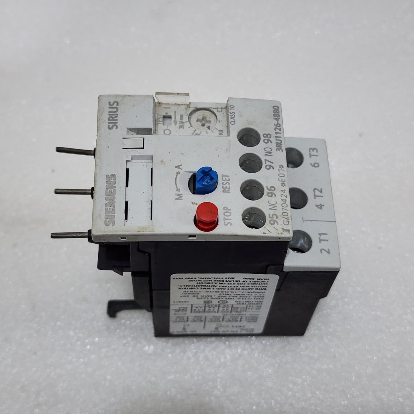 SIEMENS SIRIUS 3RU1126-4BB0 THERMAL OVERLOAD RELAY 14-20A