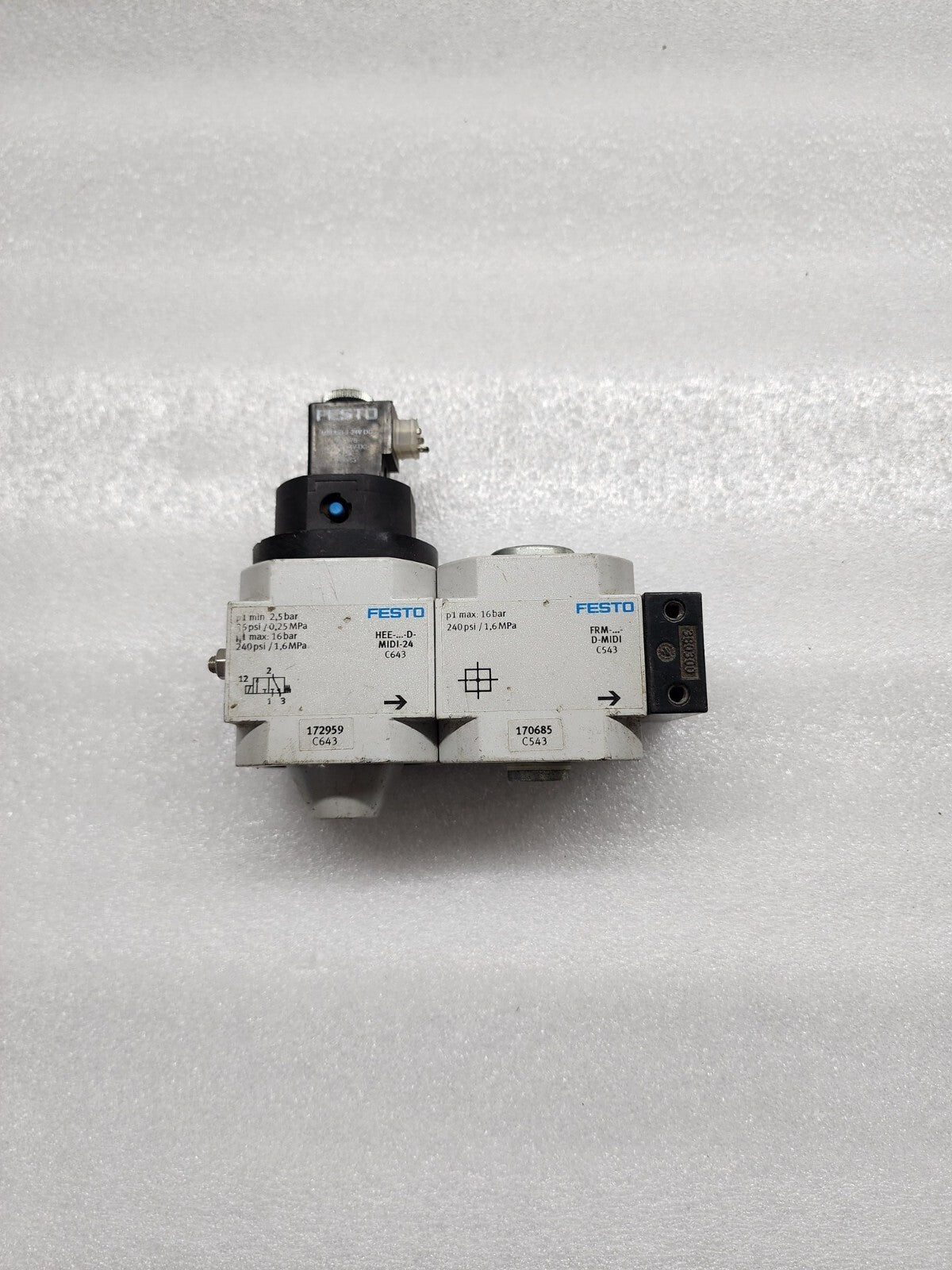 FESTO MIDI-24 C643 172959 PNEUMATIC VALVE DRM-D-MIDI C543 170685