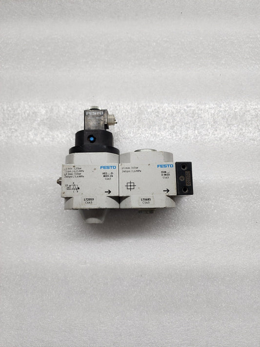 FESTO MIDI-24 C643 172959 PNEUMATIC VALVE DRM-D-MIDI C543 170685