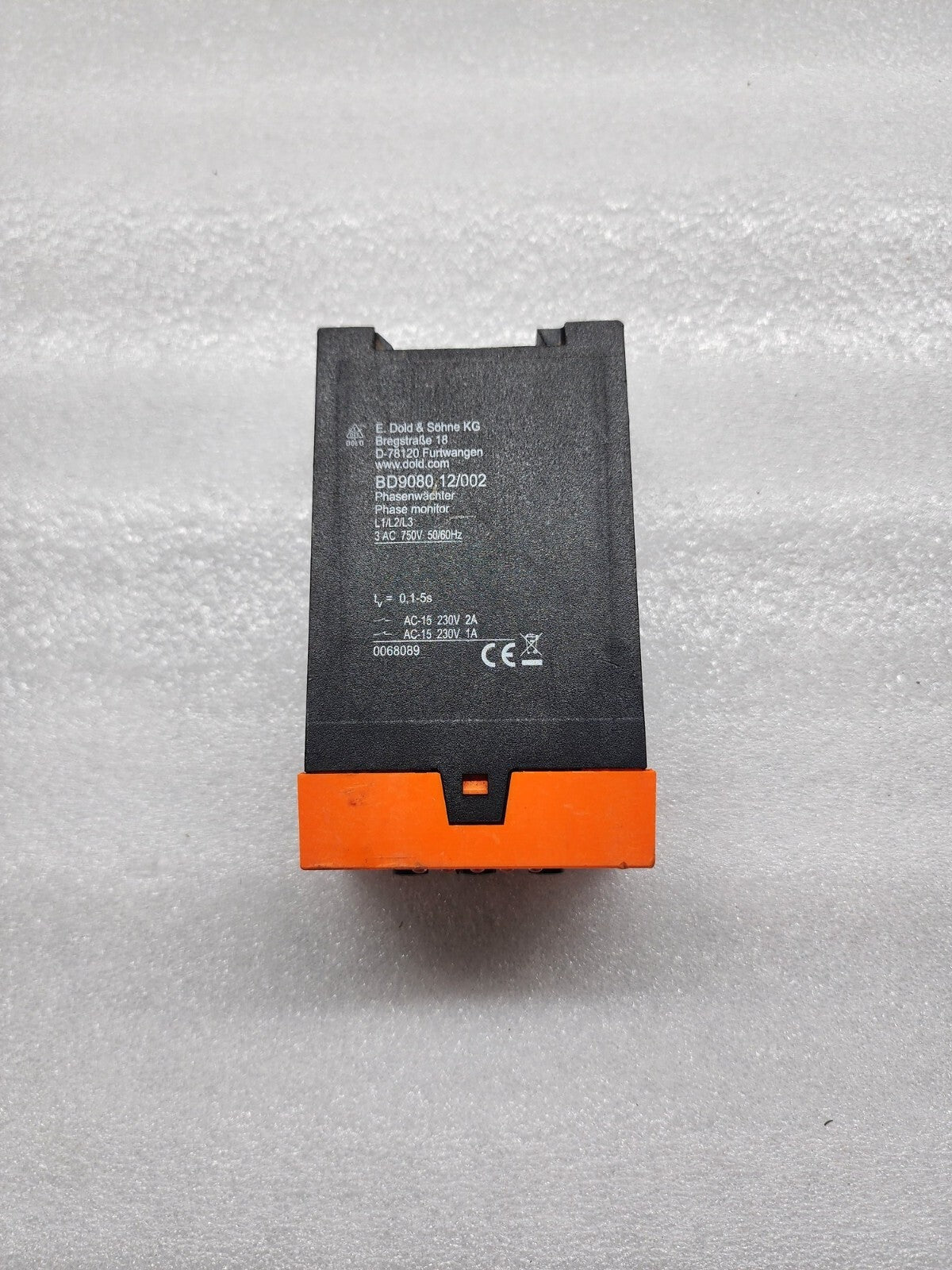 DOLD BD9080.12/002 PHASE MONITOR 0068089