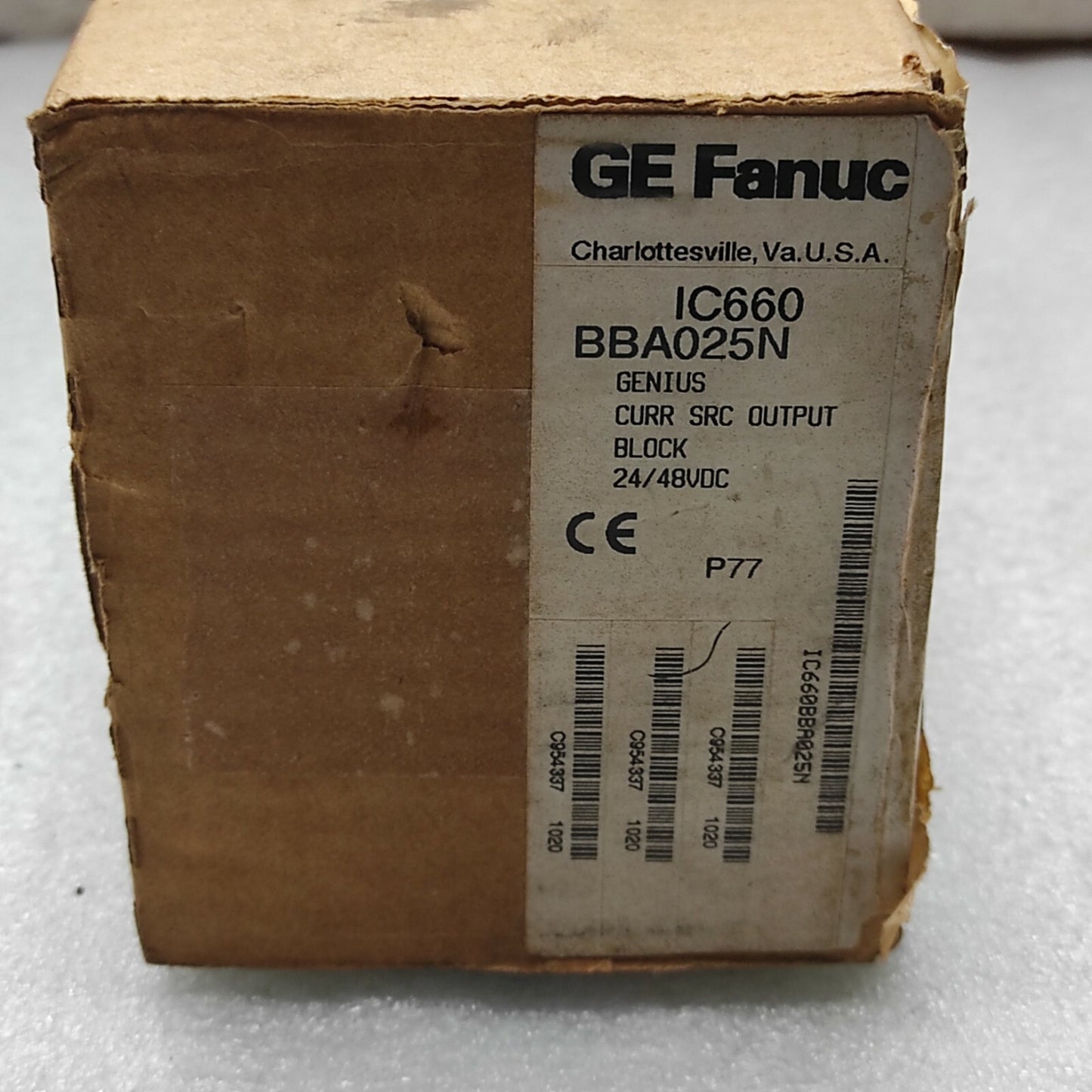 GE FANUC IC660EBA025K ELECTRIC MODULE 24/48VDC IC660BBA025N