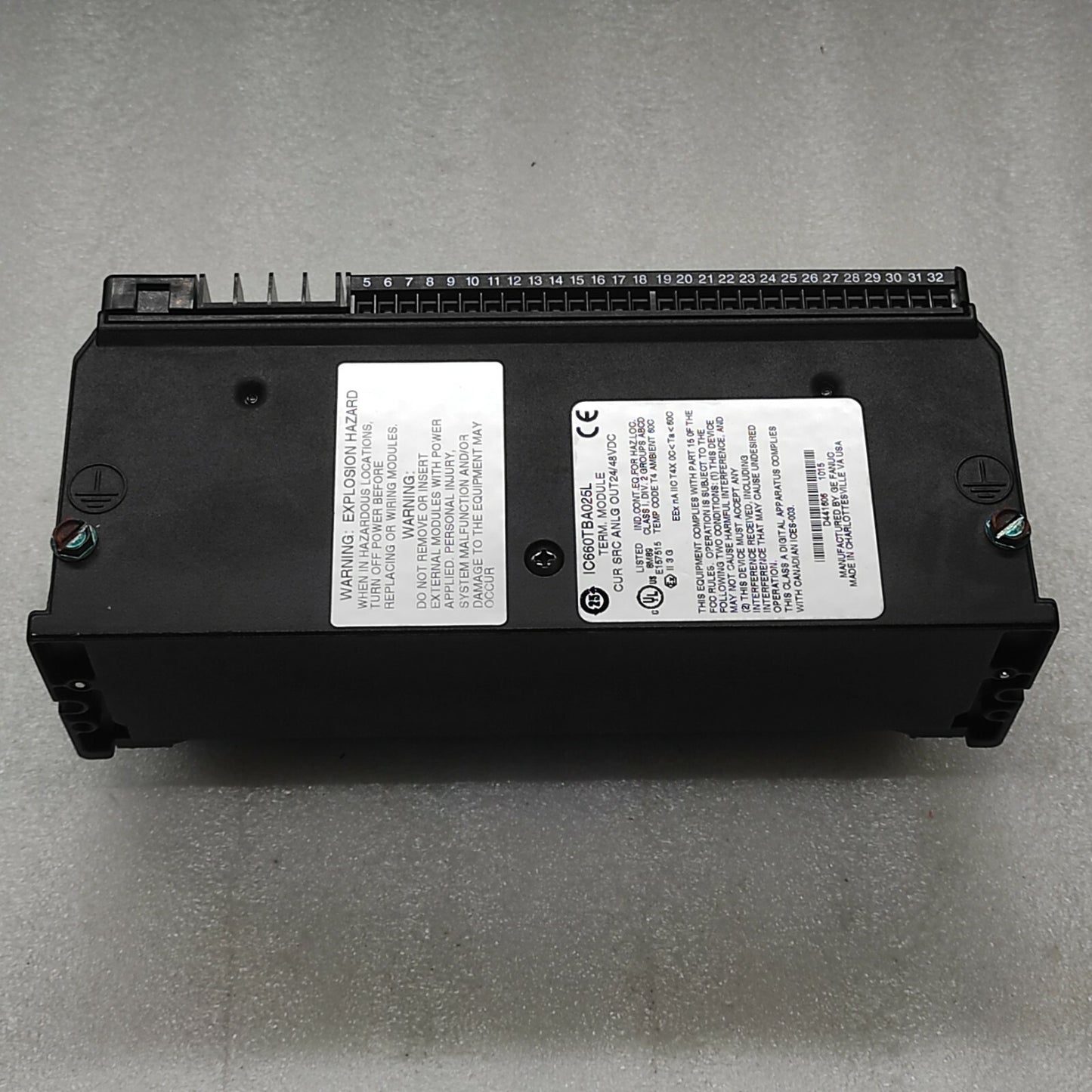 GE FANUC IC660EBA025K ELECTRIC MODULE 24/48VDC IC660BBA025N