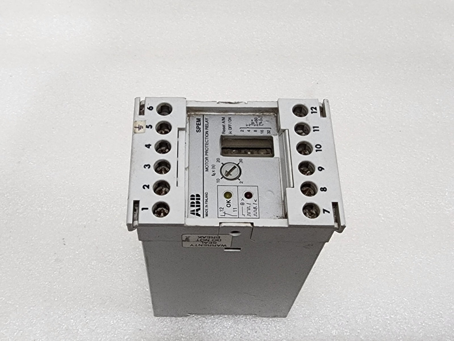 ABB SPEM30B185 MOTOR PROTECTION RELAY 230V