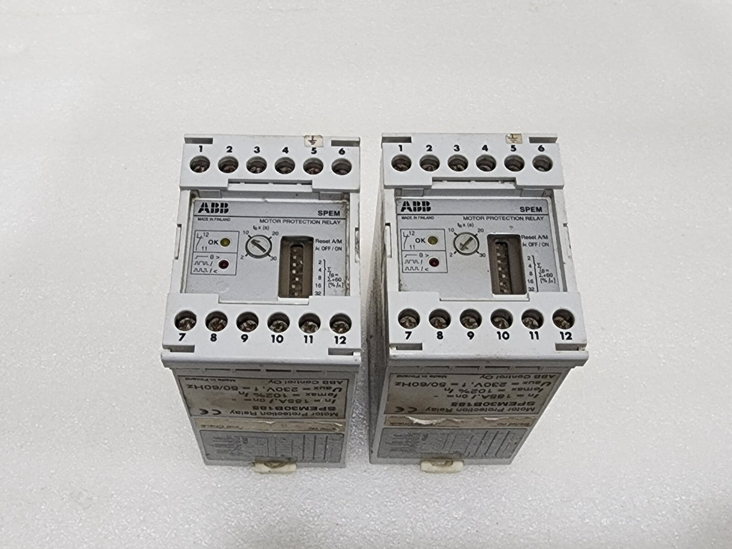 ABB SPEM30B185 MOTOR PROTECTION RELAY 230V