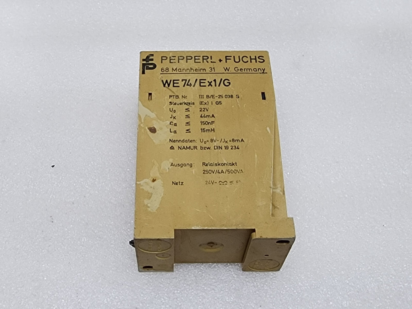 PEPPERL + FUCHS WE74/EX1/G SWITCH AMPLIFIER