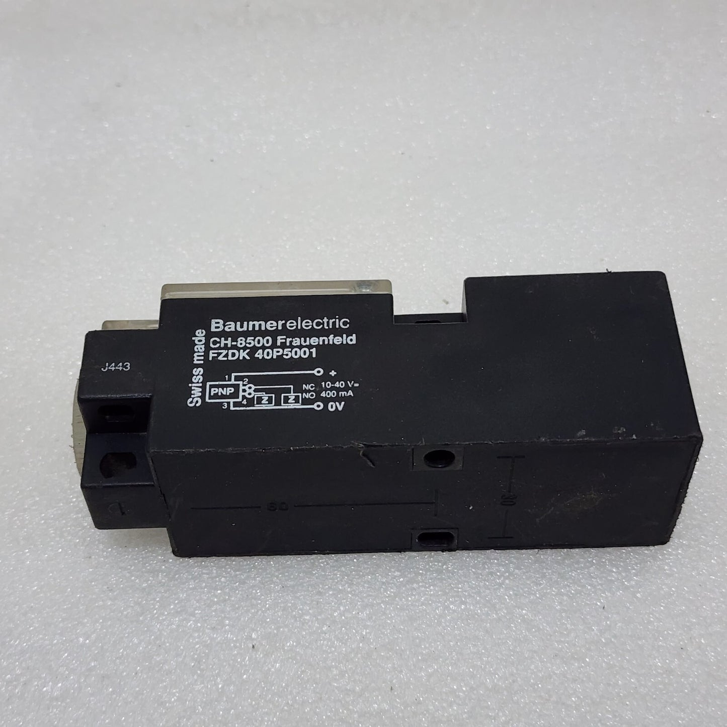 BAUMER ELECTRIC FZDK 40P5001 PHOTOELECTRIC SENSOR
