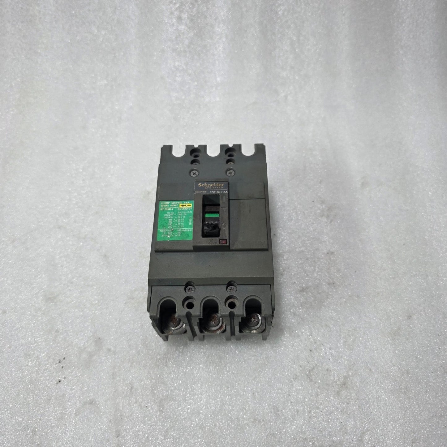 S ELECTRIC EASYPACT EZC100H 15A MCCB 3 POLE CIRCUIT BREAKER 100KA 240V