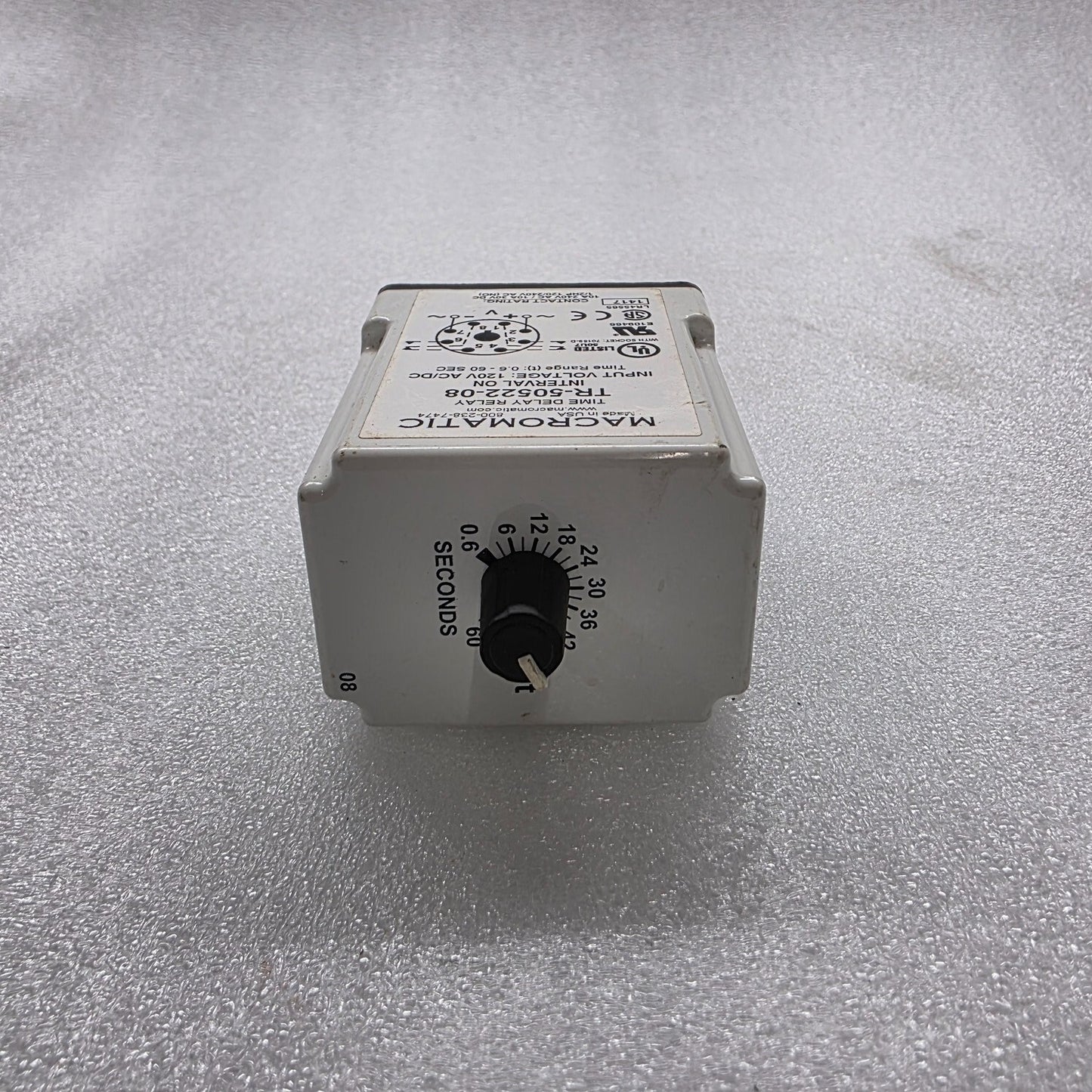 MACROMATIC TR-50522-08 TIME DELAY RELAY 120V AC/DC