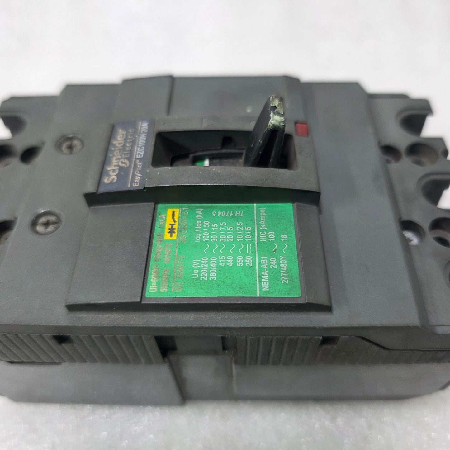 S ELECTRIC EASYPACT EZC100H 20A 3 POLE MCCB CIRCUIT BREAKER