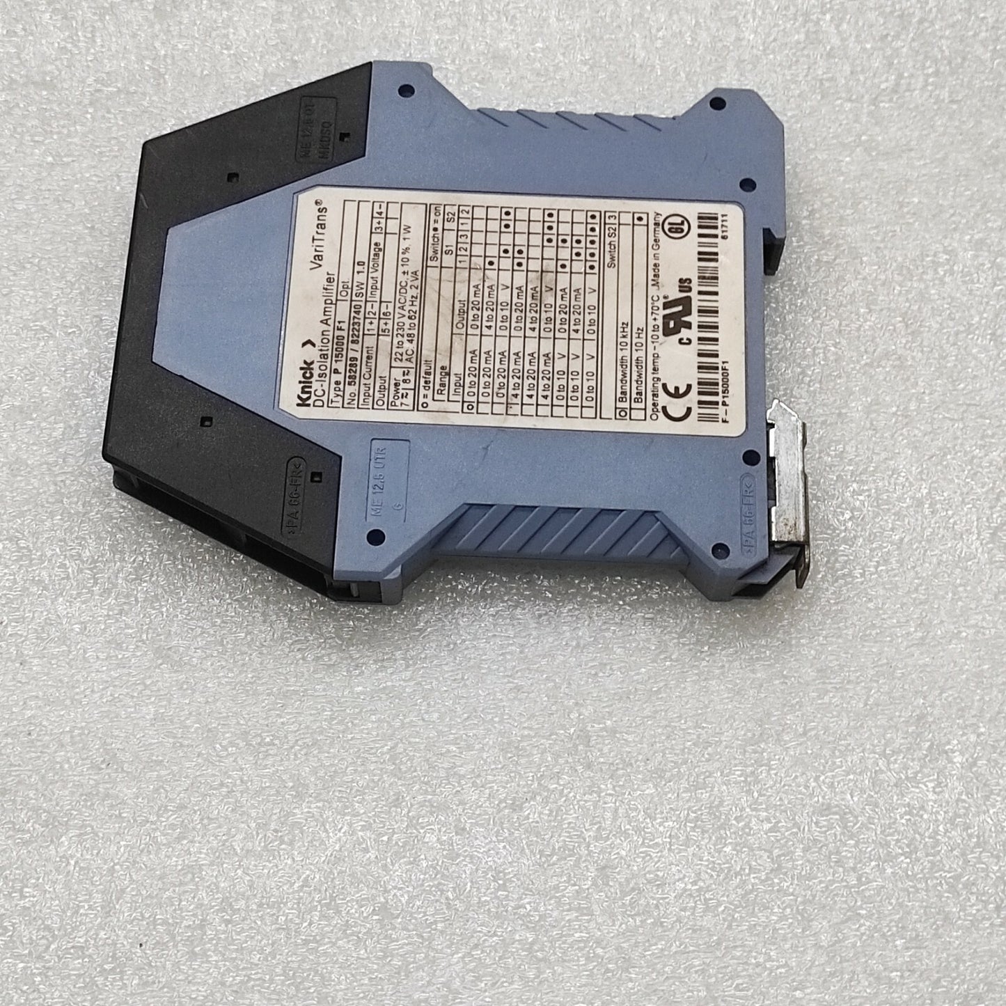 KNICK P 15000 F1 DC-ISOLATER AMPLIFIER 58289-8223740