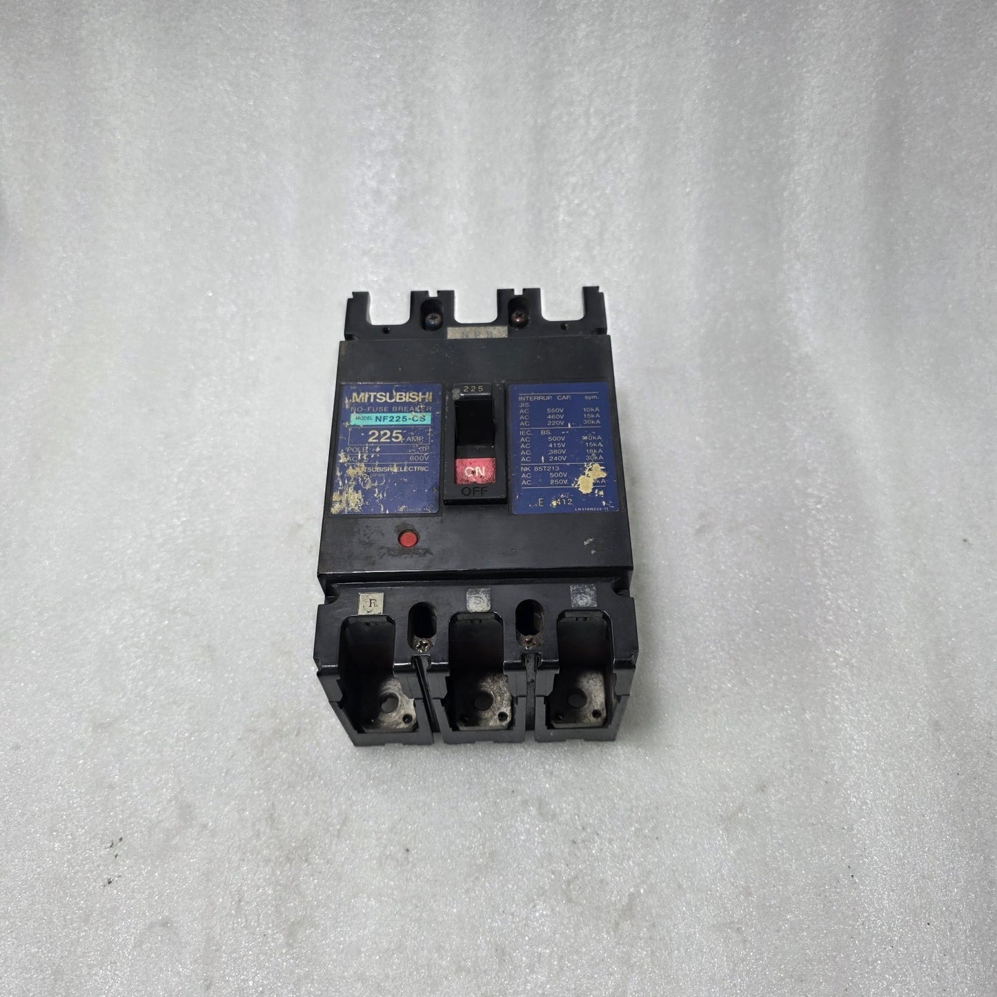MITSUBISHI NF225-CS NO FUSE BREAKER 225A 3 POLE 600V MCCB