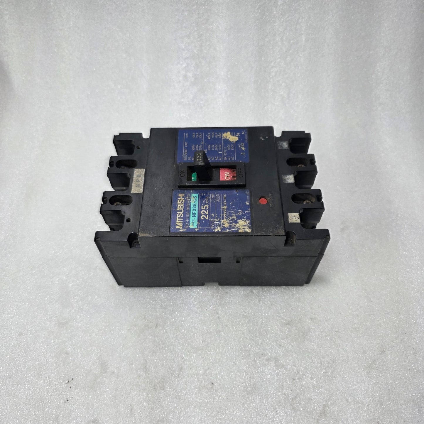 MITSUBISHI NF225-CS NO FUSE BREAKER 225A 3 POLE 600V MCCB